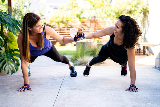 Women Doing Push-Ups In G-Loves