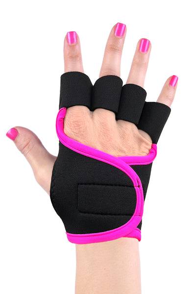 Fitness Gloves for Women, Zebra & Hot Pink