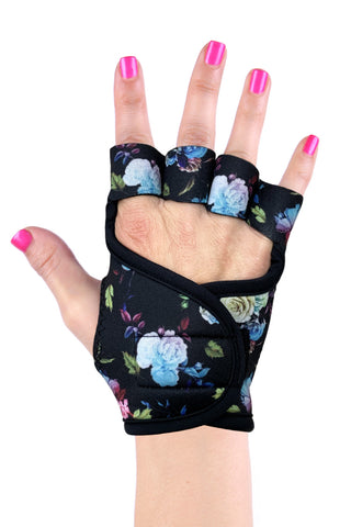 Fingerless Exercise Gloves | Floral Workout Gloves | G-Loves