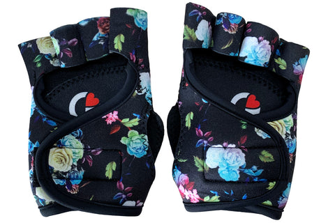 Fingerless Exercise Gloves | Floral Workout Gloves | G-Loves