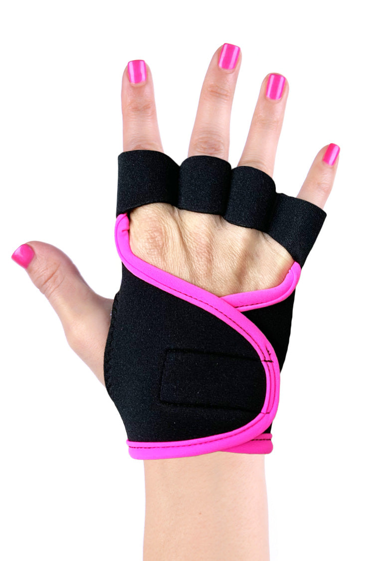 Women's Pink Piping Gloves 