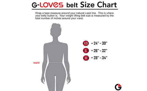Girl and Ladies Belt size chart